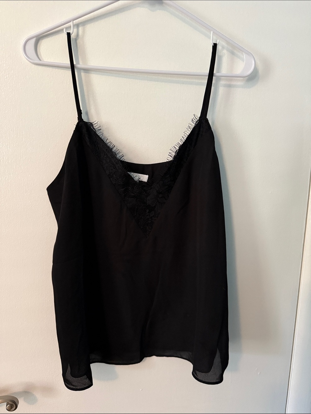 Abound Black Lace-Trim V-Neck Cami